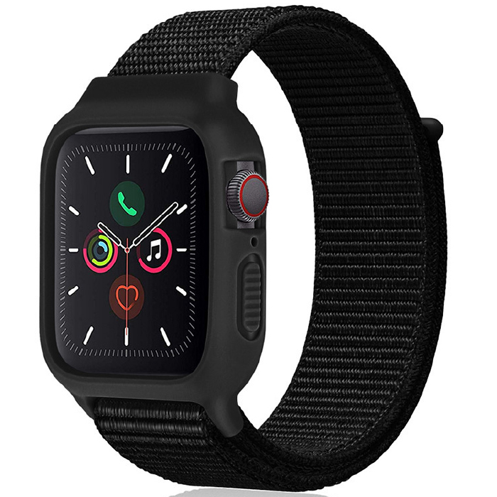Ремешок тканевый на липучке для Apple Watch 42/44/45мм