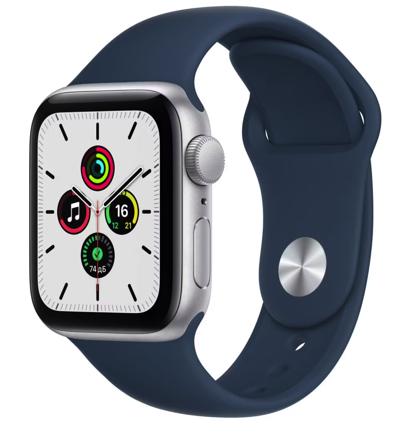 Apple Watch SE 2020 40 мм корпус из золотого алюминия с спортивным ремешком белого цвета (MYDN2RU/A) - Б/У
