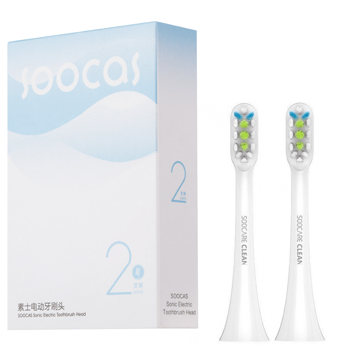 Сменные насадки для зубной щетки Xiaomi Soocas X3, Белый (2шт) в Сочи