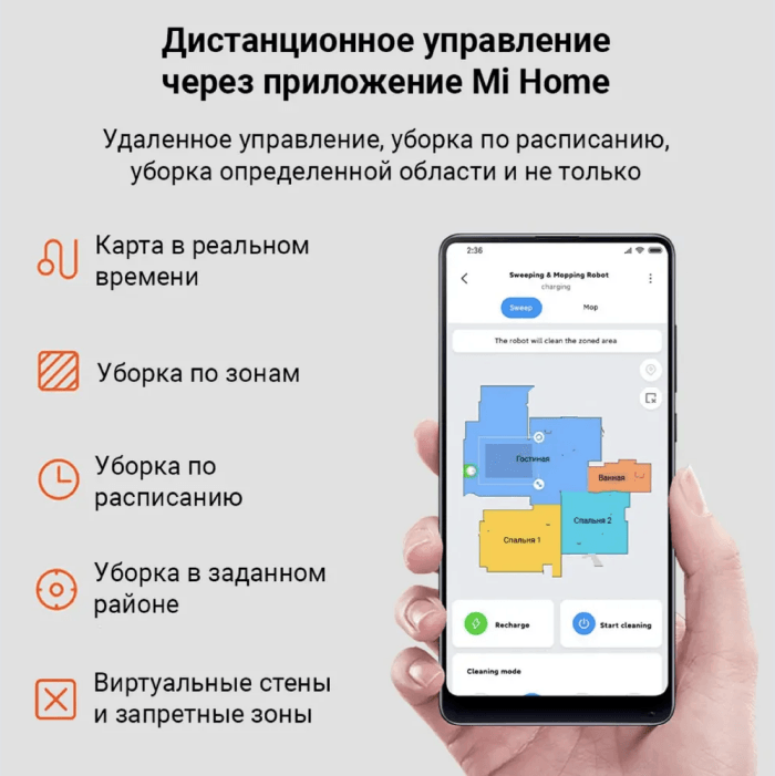 Робот-пылесос Xiaomi Lydsto G2 Inertial Navigation Sweep and Mop Robot, Черный, EU