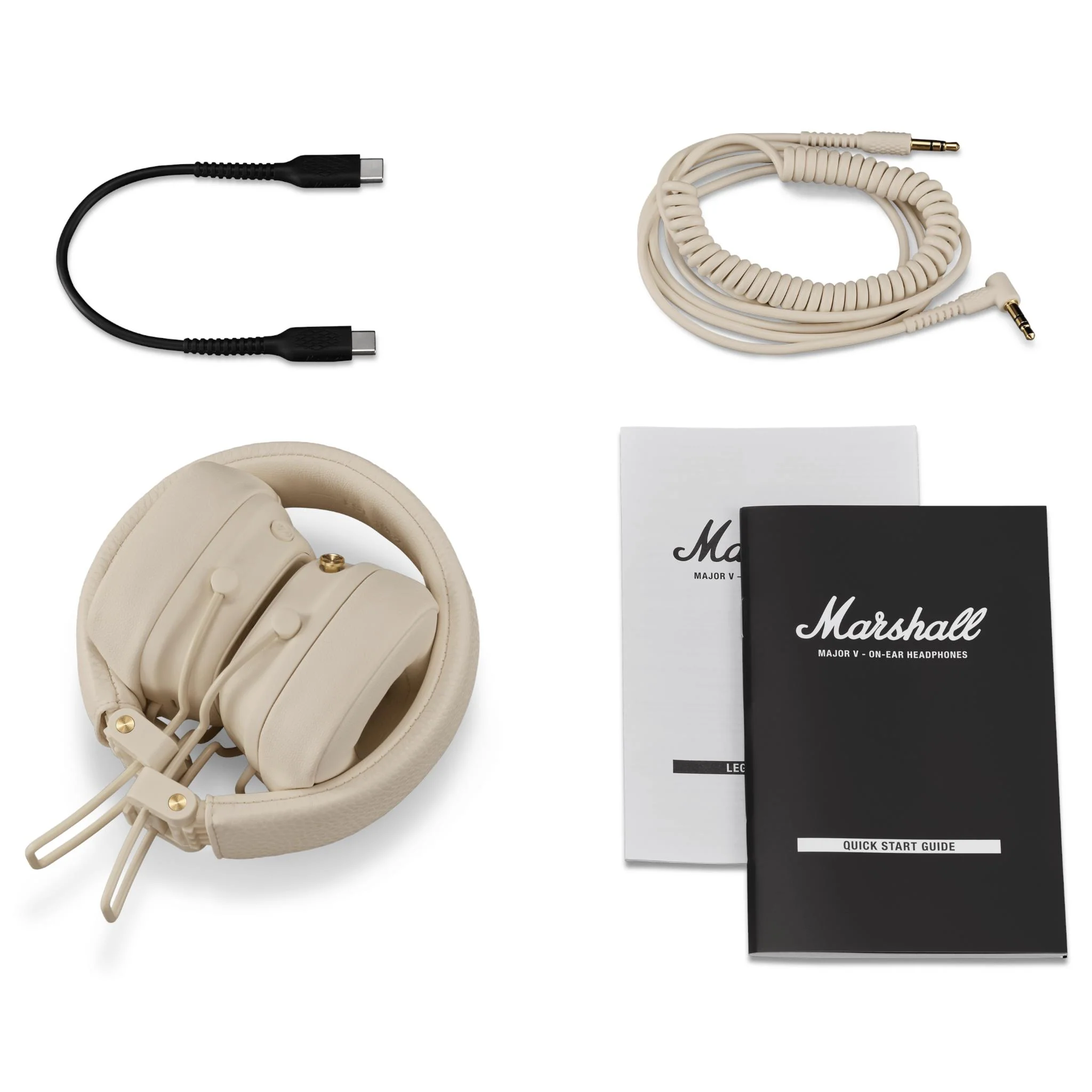 Беспроводные наушники Marshall Major V, Кремовый