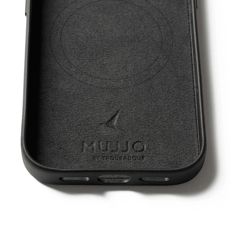 Чехол Mujjo Leather для iPhone 17 Pro Max, Черный